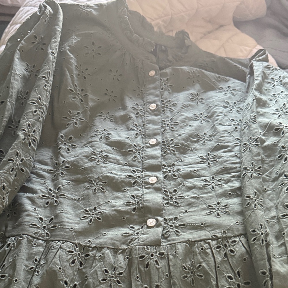 GAP Green Long Sleeve Dress